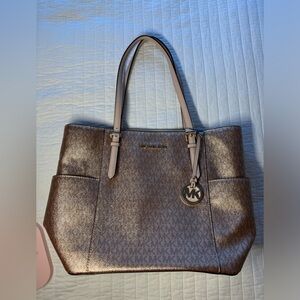 Rose Gold Michael Kors Tote Bag